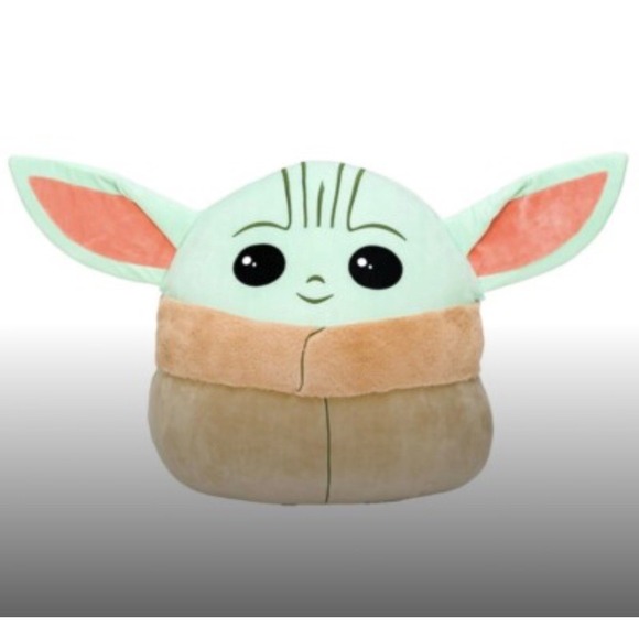 Star Wars Squishmallows The Mandalorian Grogu Baby Yoda Plush Pillow